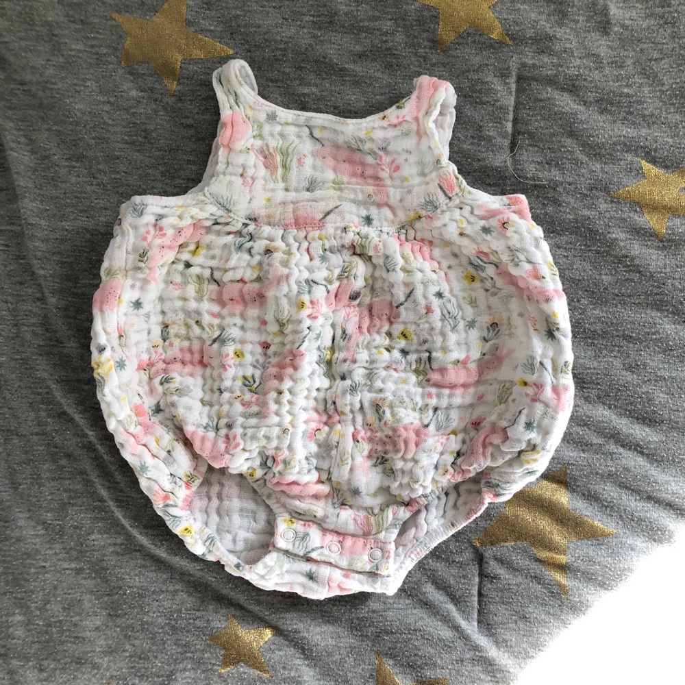 Angel Dear 100% Cotton Narwhal Romper